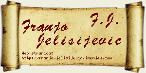 Franjo Jelisijević vizit kartica